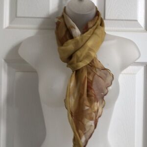 Albertazzi 1990’s Double-sided Oblong pointed ends 100% Silk Scarf Made in Italy